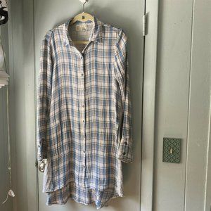Anthropologie Saturday Sunday Plaid Shirt Dress M